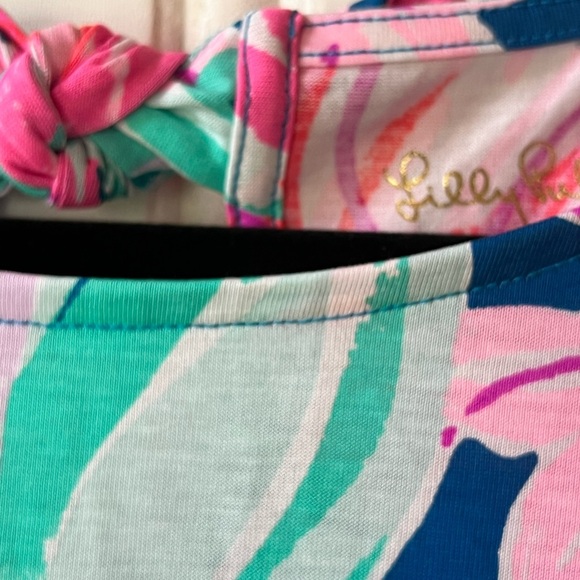 Lilly Pulitzer Pink and Green Ruffled Sundress Size XS - Picture 3 of 7